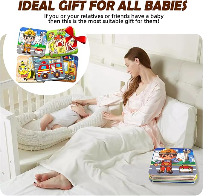 5 Sets Felt Puzzles for Toddlers 1-3,Toddlers 2-4,Felt Puzzles Educational Montessori Toys Gifts for 1 2 3 Year Old Kids Learning Toy Travel Game Gift for Boys Girls