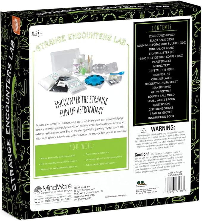 MindWare Science Academy Strange Encounters Space Science Kit - Wild & Weird Experiments for Boys & Girls - Great Educational Gift