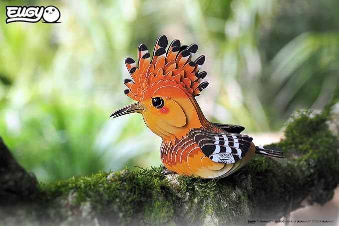 Eugy Hoopoe 3D Puzzle - 30 Piece Eco-Friendly Educational Toy Puzzle for Boys, Girls & Kids Ages 6+