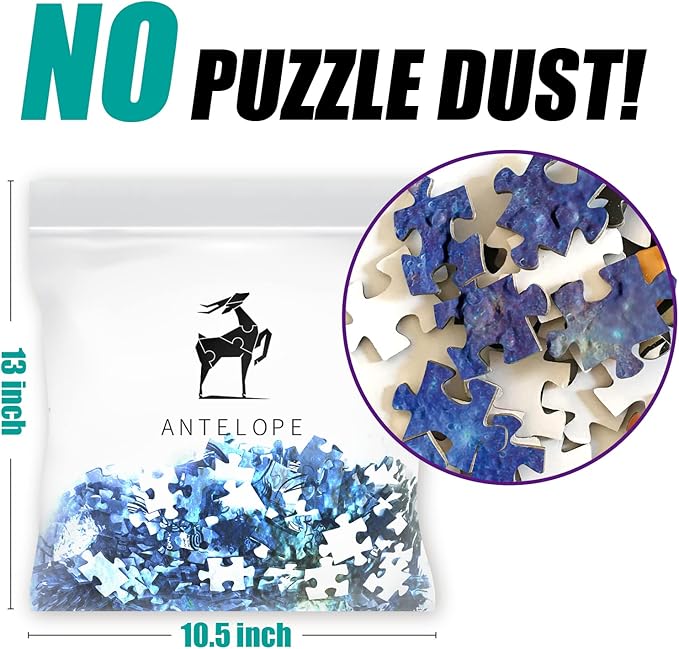 Antelope - 1000 Piece Mercury Jigsaw Puzzle for Adults, Space Planet Round Circle Solar System Puzzle, High Resolution, Matte Finish, No Dust