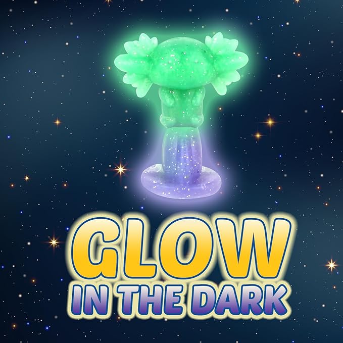 DIY Squishy Making Kits,Creates 6 Animal Characters Craft Kit, Glow-in-The-Dark Silicone Squishy Toys for Kids Ages 6 and Up, Perfect for Stress Relief and Sensory Play (Animal)