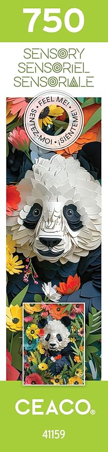 Ceaco - 750 Piece Jigsaw Puzzle - Jim Zuckerman - Textured - Paper Panda - Relaxing and Fun Activity for Adults