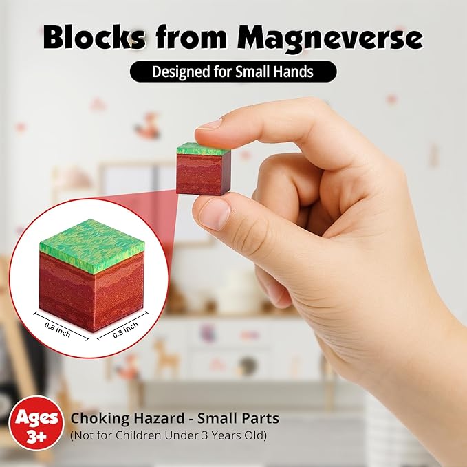 200 PCS 0.8in Magnetic Blocks - Magnet Toys for Kids, Magnetic Building Blocks Cubes, Stacking Magnets, School STEM Toys Birthday Gifts for Boys and Girls Age 3+ Years Old (Theme: Portal)
