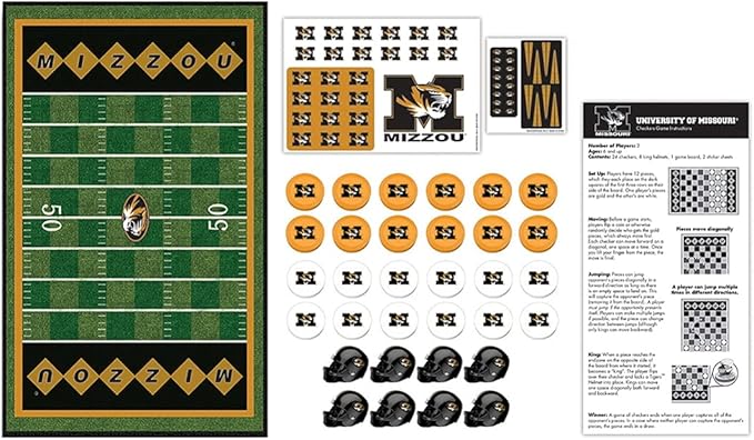 MasterPieces Family Game - NCAA Missouri Tigers Checkers - Officially Licensed Board Game for Kids & Adults
