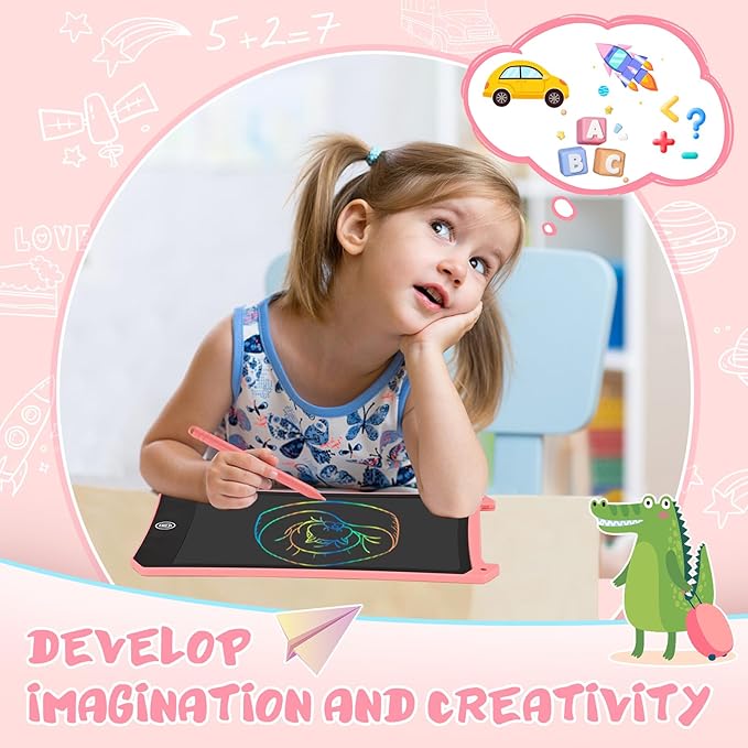 EooCoo Toddler Toys, LCD Writing Tablet for Kids 2 Pack, Drawing Pad for Kids, Toddler Travel Essentials, No Mess Coloring Books, Road Trip Activities, Age 3-5 Boys Girls Gifts - 8.5 Inch