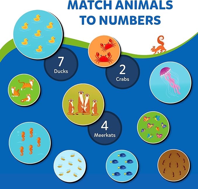 Skillmatics Magnetic Matching Activity - Letters, Numbers & Animals, Preschool Learning Toy & Game for Kids, 35+ Magnetic Pieces, Gifts for Boys & Girls Ages 3, 4, 5, 6