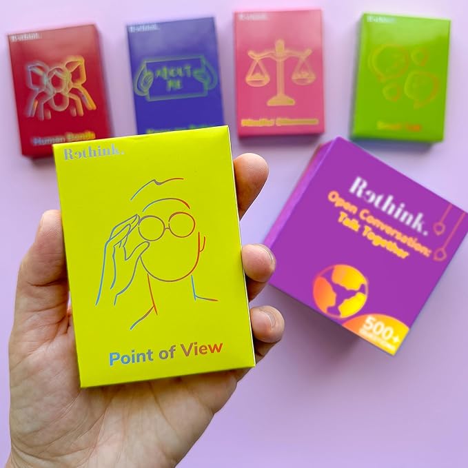 QUOKKA Conversation Cards for Families – 500 Thoughtful Questions in 5 Categories – Premium Conversation Starter Cards for Family Game Nights, Reunions, and Travel – Sharing Joy Table Talk Deck