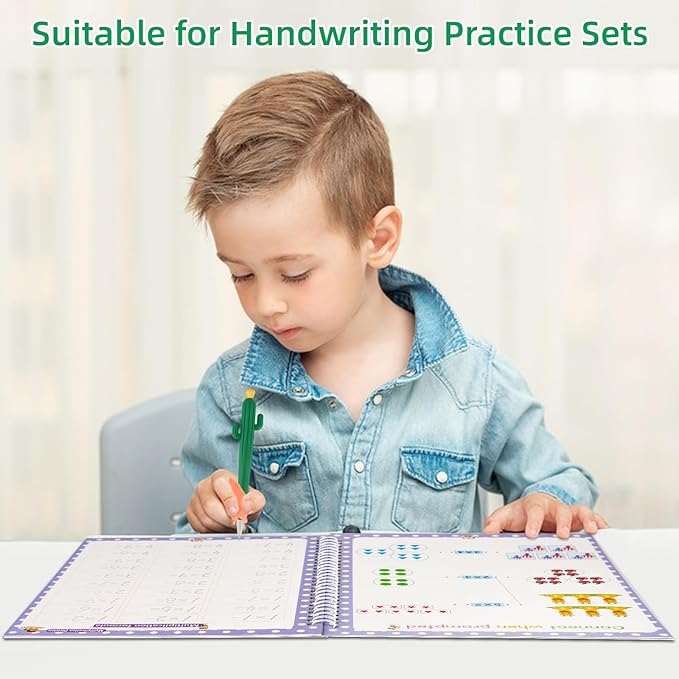 Disappearing Ink Pen, Magic Pens with Grips and Refills, Suitable for Handwriting Practice Book, Reusable Drawing Pen of Invisible Ink, Children's Writing Practice Aid