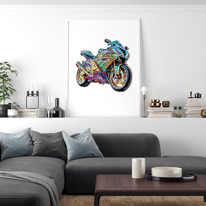 Wooden Puzzles for Adults, Wooden Jigsaw Puzzles for Adults Kids, Motorcycle Wooden Puzzle Unique Shaped Wood Puzzles Adult, Creative Birthday Gifts for Friends Family Game (11.4 * 10.7in 200pcs)