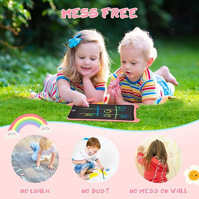 EooCoo Toddler Toys, LCD Writing Tablet for Kids 2 Pack, Drawing Pad for Kids, Toddler Travel Essentials, No Mess Coloring Books, Road Trip Activities, Age 3-5 Boys Girls Gifts - 8.5 Inch