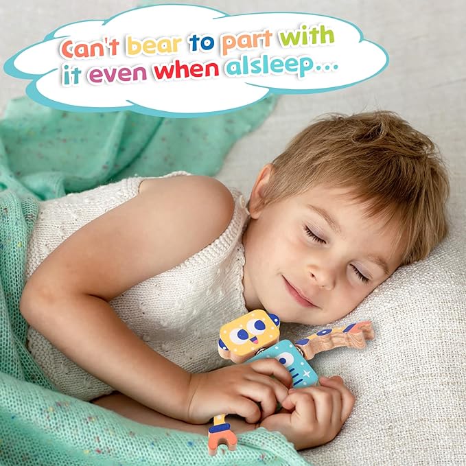 Wooden Snap-Together Building Toys, STEM Building Blocks, Take Apart Toys Playset, Fine Motor Skill Montessori Educational Learning Toys Gift for 3 4 5 6 Years Toddlers Kids