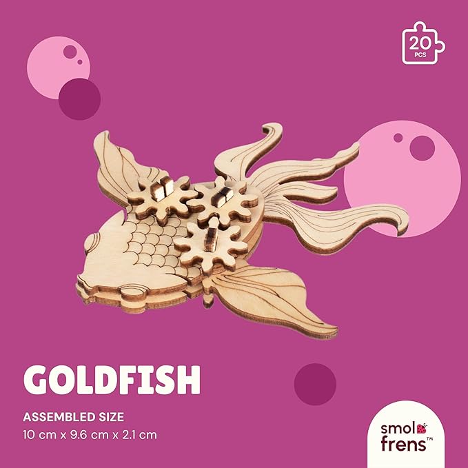 Wooden Animal Puzzles for Ages 8+, 5 Pack 3D Wooden Puzzles, STEM Kits for Kids & Adults, Wood Crafts Model Kits, STEM Toys, DIY Art Projects, Educational Gifts Toys, Party Favors - City Frens