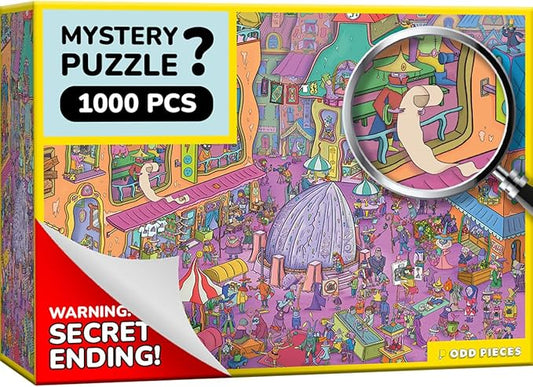 Jigsaw Puzzles 1000 Pieces - Magic Mystery Story Secret Ending Puzzle - Perfect Game Night for Adults & Kids - Fantasy Sci-Fi City Theme (Shutterbug)