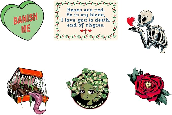 1985 Games Mystery Sweetheart Love Dice, Set of 7 Polyhedral Dice, Wide Range of Patterns, RPG Dice, Table Games (Sweetheart Pack of 6)