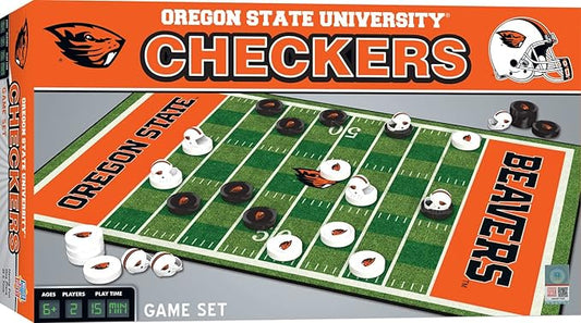 MasterPieces Family Game - NCAA Oregon State Beavers Checkers - Officially Licensed Board Game for Kids & Adults