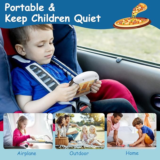 Rotating Puzzle for Kids 3 4 5 6 7 8 Year Old, 4 Puzzles in 1, Toddlers Travel, Car, Airplane, Road Trip Activities, Fine Motor Skills, Fidget, Gift for Boys & Girls Ages 3+ (Snacks)