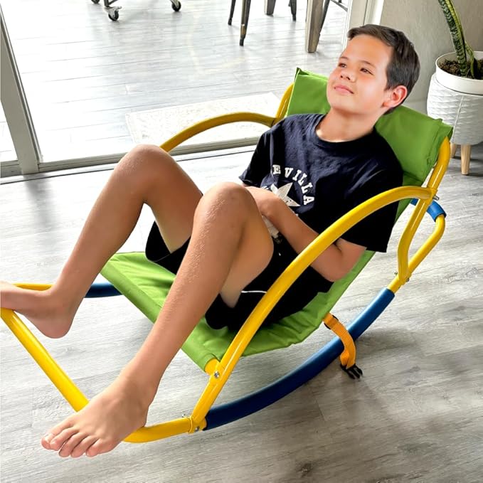 Bright Autism Rocking Chair for Kids (9-12 Years) - Sensory Rocker for ADHD and Special Needs. Great Therapy Tool for Calming Senses. for Sensory Room, Daycare and Playground. Indoor and Outdoor Play