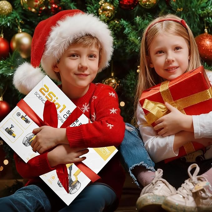 STEM 25-in-1 Education Solar Power Toys for Boys Age 8-12, Science Kits Robots Toys for Ages 8-13, Building Toys Robotics Experiment Set Birthday Gifts for Kids 8 9 10 11 12 13 14Years Old