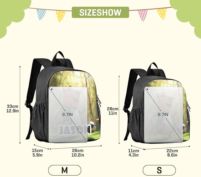 Soccer Capybara Toddler Backpack for Boys Girls 3-6 Kindergarten Bookbag for Elementary Mini Kids Bookbag for Preschool for Travel