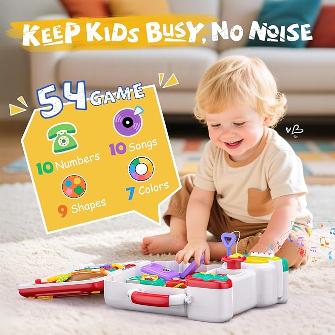 Busy Board Montessori Toys Gift for 1 2 Year Old Boys, Early Educational Montessori Toys for Toddler 1-3, Birthday Gifts Toy for 1 2 Year Old Boy, Ideas 1 Year Old Boys Birthday Gift Toy