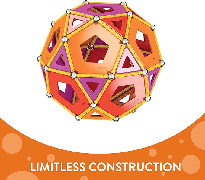 Geomag Classic Magnetic Toys for Kids Ages 5+, 200pc Educational STEM Magnets for Kids - Swiss-Made Magnetic Blocks, Tiles and Building Toys from 100% Recycled Plastic
