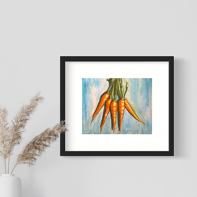 Painting4Real DIY Painting Class Kit for Adults with Video Tutorials: Learn to Paint Carrots – How to Paint with Acrylics – Painting & Art Supplies – 9 Piece Acrylic Paint Set