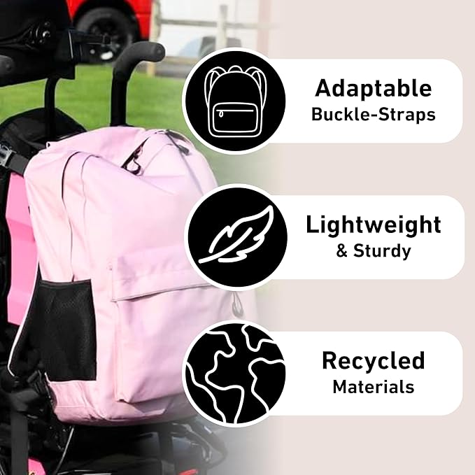 Fenrici Adaptive Backpack for Girls, Boys for All Abilities and Ages; Wheelchair Backpack with Adaptive Design; Perfect for Travel, School, and Everyday Adventure, Cool Pink