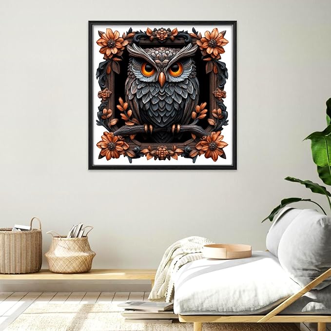 Wooden Puzzles for Adults, Owl Wooden Jigsaw Puzzles 209pcs, Animal Adult Puzzles, Irregular Wood Puzzles Creative Gift for Adults and Kids Family Brain Game, 11.2x10.9 inch