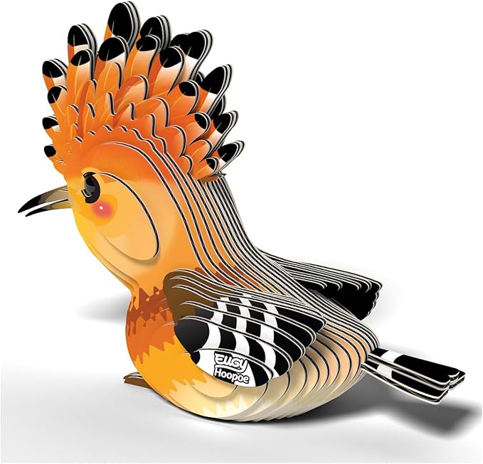 Eugy Hoopoe 3D Puzzle - 30 Piece Eco-Friendly Educational Toy Puzzle for Boys, Girls & Kids Ages 6+