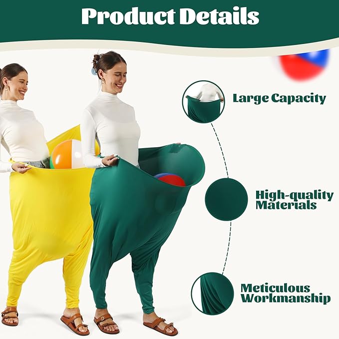Giant Granny Pants Toss Game,Outdoor Yard Game with 8 Beach Balls Included, Fun Backyard Party Game for Families & Friends、