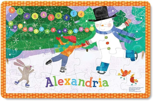 Personalized Jigsaw Puzzle for Kids, 24-Piece - I See Me! (Snowman)