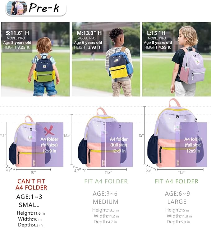 Preschool Toddler Mini Backpack For Boys & Girls - Small, Multi-Purpose School & Travel Bag, 11" H, Ages 1-3