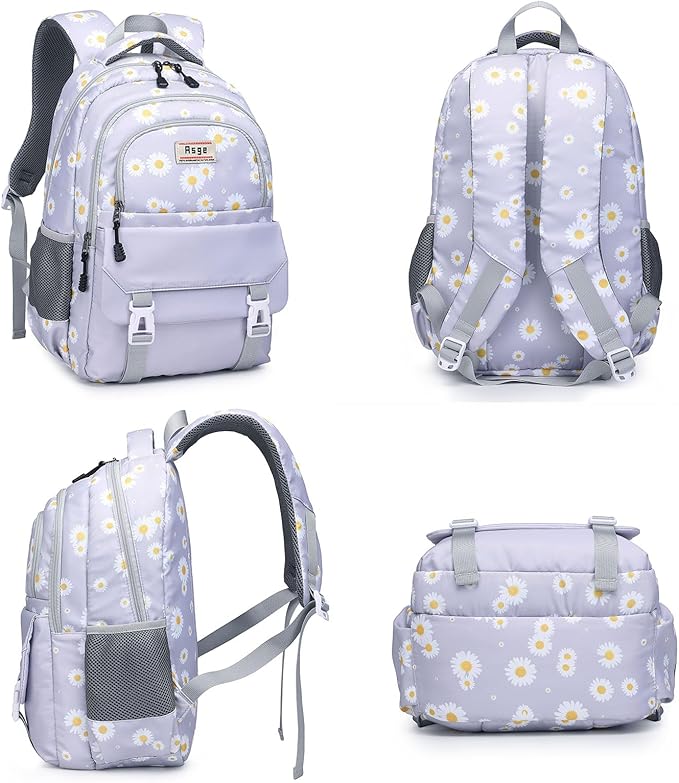 Asge Backpack for Girls Backpack Teenage School Backpack College Bookbag for Kids Casual Daypack with Lunch Box