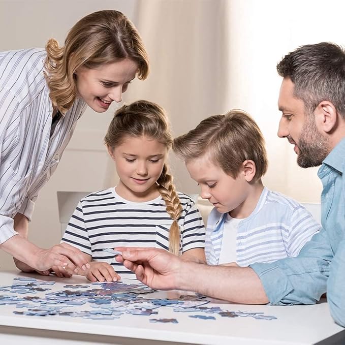 MaxRenard Game 1000 Pieces Jigsaw Puzzle Round Puzzle Toy Animal Party