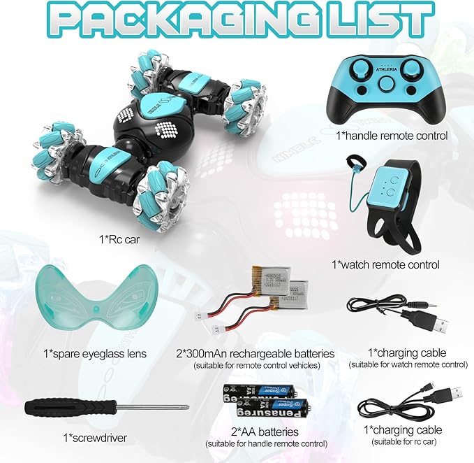Gesture Sensing Rc Stunt Car Toys for Boy Age 8-13,Hand Remote Control Cars,Coolest Christmas Birthday Present Ideas for Boys Girls Kids Teens Age 8 9 10 11 12 13+ Year,Racing Drift Car (Black)