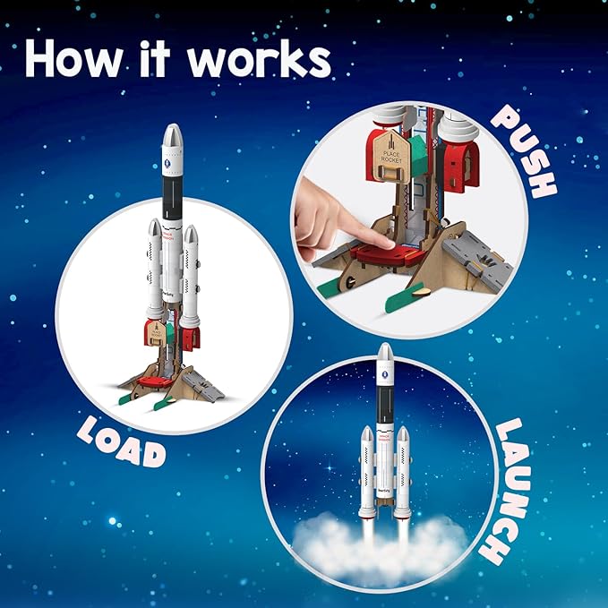 Smartivity Rocket Launcher Kit for Kids 6, 7, 8, 9, 10, 11, 12 Years Old | Build Your Own Rocket and Launcher | Birthday Gifts for Boys & Girls | DIY STEM Science Toy for Kids 6-12 Years