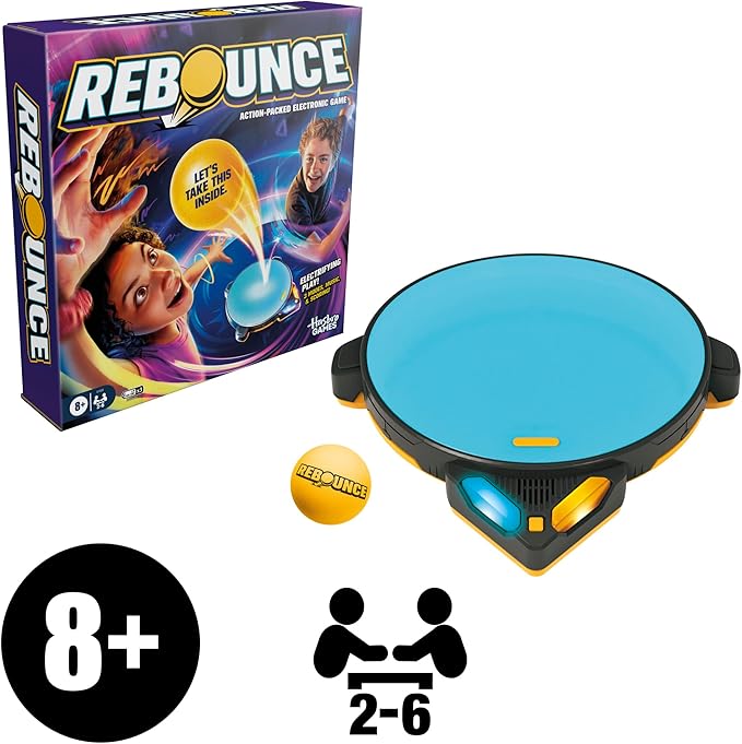 Rebounce Game | Indoor and Outdoor Electronic Action Game for Kids, Teens, and Adults | Ages 8+ | 2 to 6 Players | 10 Mins. | Family Travel Games