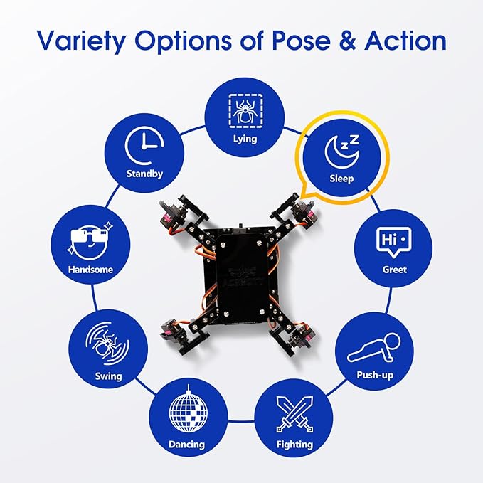 STEM Toys Programmable Bionic Spider Robot Kit, Science Kit for Kids Age 8-12, Teens DIY Robotics Building Toy, Walking Crawling, App Remote Control, Boys Gift Girls Adults Birthday
