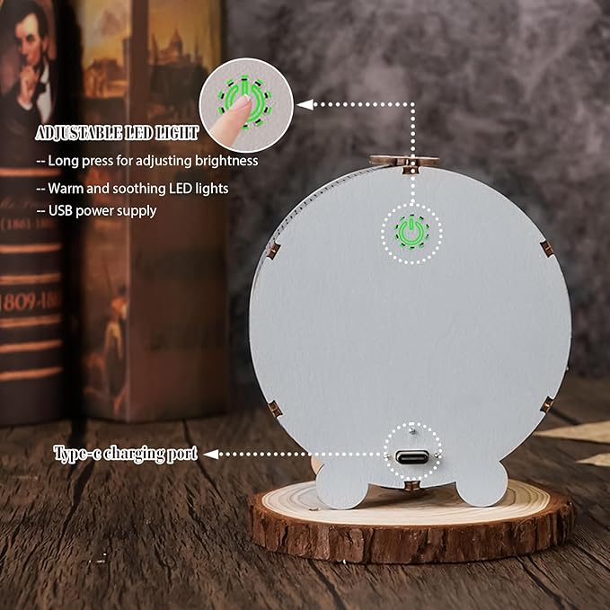 3D Puzzle Nightlight-LED Woodden 3D Puzzle Gifts-Silver Dragon 3D Wood Puzzles Storybook Night Light Home Décor for Adults,Unique Gifts for Mom,Dad,Sister,Wife
