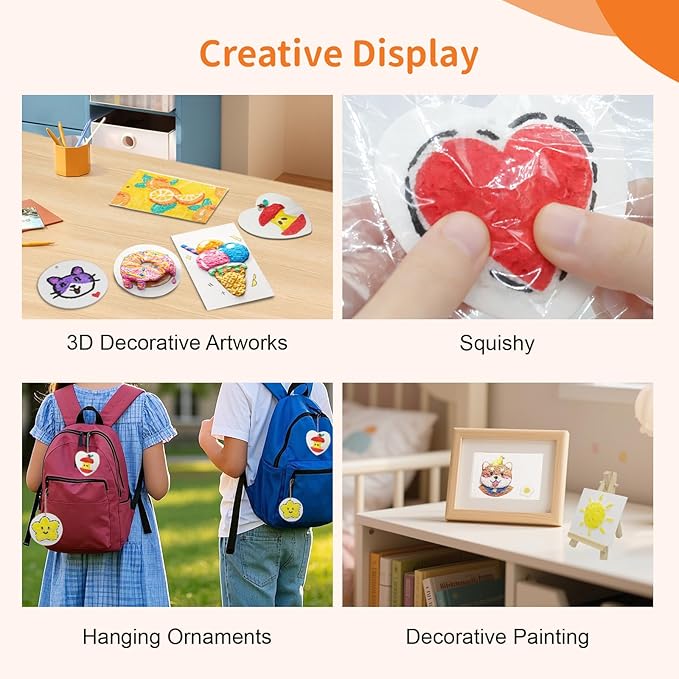Yivioep Magic Foam Texture Painting Kit, 76 Pcs DIY 3D Puffy Paint Art Set with 30 Sheets Magic Foam Paper, Ideal for Birthday Party Gifts, Family Crafts, Classroom Art Projects