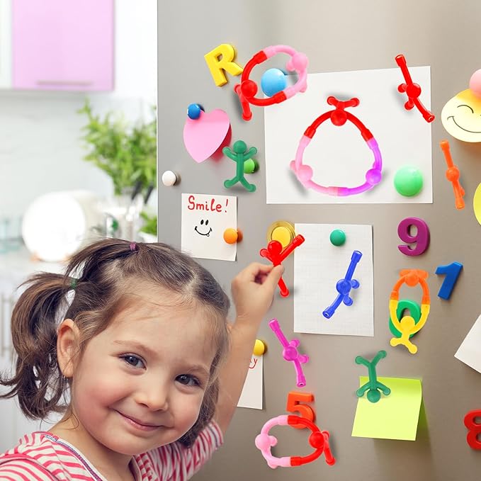12Pcs Magnetic-People-Magnet-Men, Magnetic Travel Toys for Kids, Creative, Portable and Educational, Funny Magnets for Kids, Small Toys for Classroom Prizes, Easter Egg Stuffers, Office