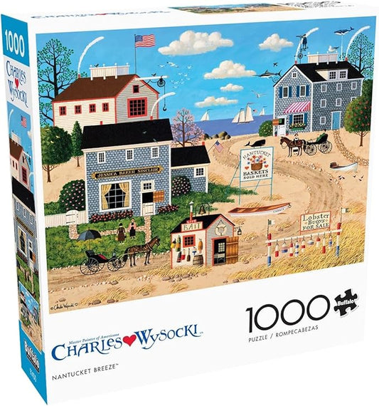 Buffalo Games - Charles Wysocki - Nantucket Breeze - 1000 Piece Jigsaw Puzzle for Adults -Challenging Puzzle Perfect for Game Nights - Finished Size is 26.75 x 19.75