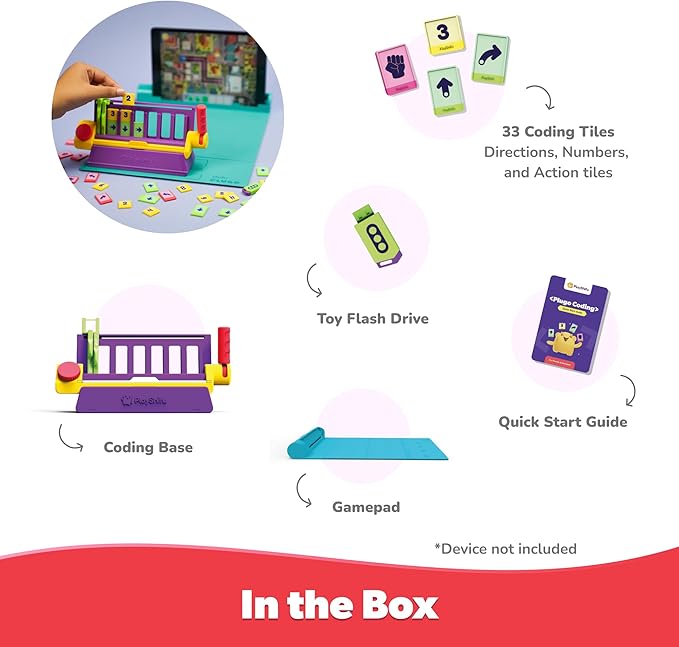 PlayShifu Plugo Coding Kit – Learn The Basics of Coding with Interactive Block-Based Games and Puzzles for Kids Ages 4-10 | Smart Learning & STEM Toy | Educational Gift for Boys and Girls