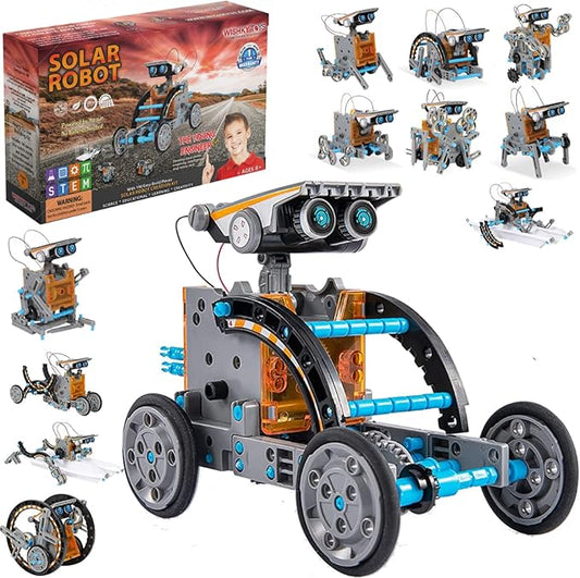 STEM 12-in-1 Solar Robot Toys, Building Science Educational Experiment Kit for Kids Aged 8-12 | 190 Pcs Robotics kit for Kids, Young Engineer Gift for Boys Girls Aged 8-12 & Up
