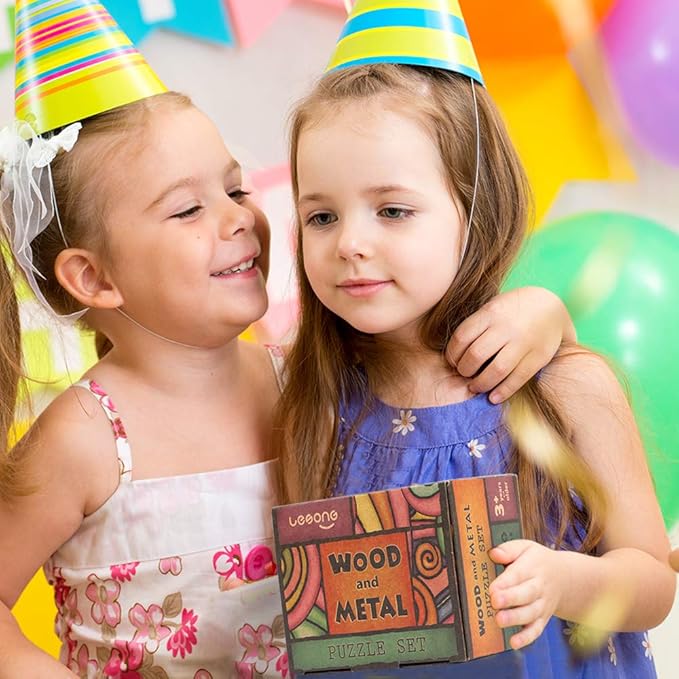 Brain Teasers Metal Puzzles for Kids and Adult, Mind, Logic and Game Test Toy for Teens, Disentanglement 3D Coil Cast Wire Chain Intelligence Toy for Party & Office, Best Puzzle Travel Games (Easy)