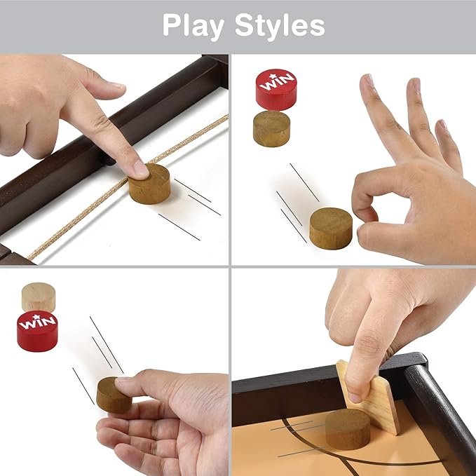 Shooz n TOZZ: Wooden Multi Tabletop Indoor Portable Board Games for Kids and Family