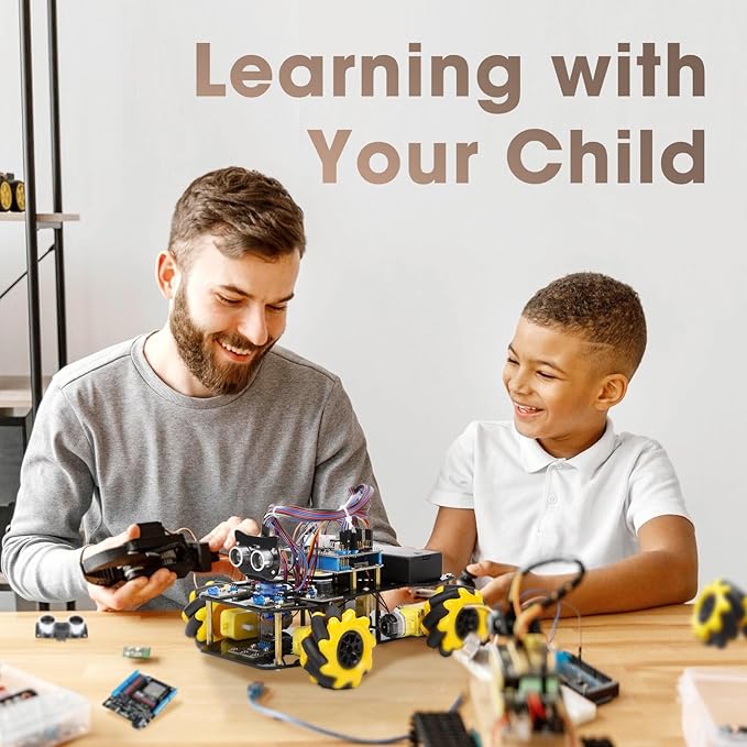 Robot Kit, Robotics for Kids Ages 8-12 12-16, STEM Toys for Boys with Remote & App Control, Arduino & Scratch Compatible, Science Kits for Kids Age 8-12 12-16, Gift for Boys & Girls(Yellow)