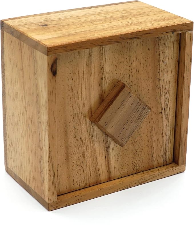 BSIRI Treasure Riddle Box Secret Box Brain Teaser Wooden Puzzle Boxes with Hidden Compartments Ideal Mystery Jewelry Box 3D Puzzle Lock Gift Card and Money Puzzle
