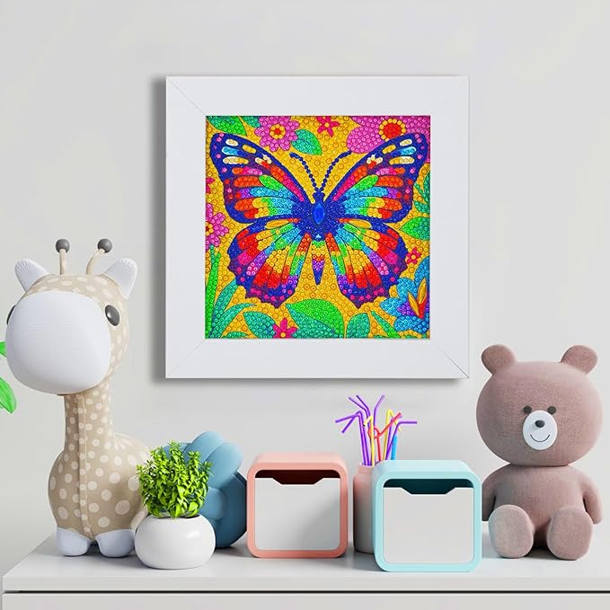 Diamond Art Kits for Kids - Crafts for Ages Girls 8-12 - Diamond Art Painting with Wooden Frame Included - Arts and Crafts for Kids Age 4-6 - GEM Art Supplies for Beginner Friendly Decor Birthday Gift