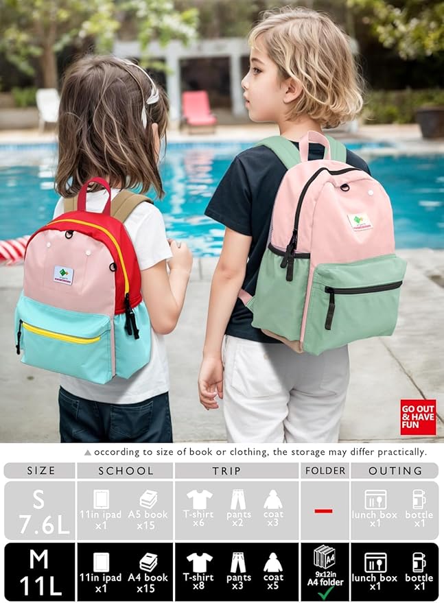 Kids Backpacks For Girls Boys, Backpack Kindergarten Elementary School, Bookbag Backpack For Kids, For School & Travel, Small Kids Child Toddler Backpack, 13" H, For Kids 3-5 Medium